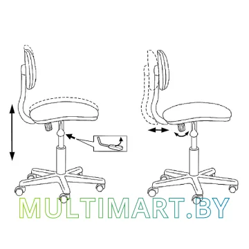 Кресло компьютерное Бюрократ CH-1201NX/BLACK (черный) картинка 6